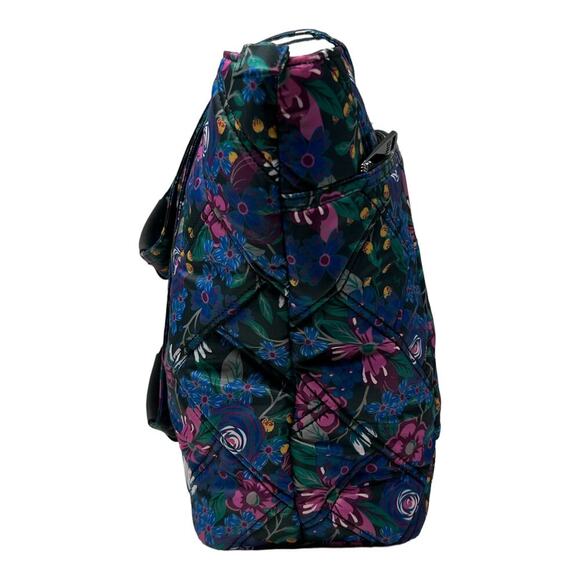 Lug Skyliner Tote Whimsy Black Floral Travel Trolley Sleeve Business Carry All - Picture 3 of 14